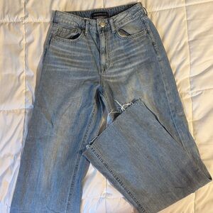 Aeropostale Light Wash High Ride Straight Leg Jeans